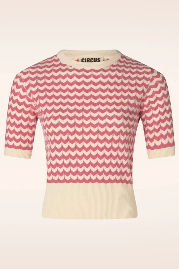 Best Sale Circus June Sweater In Gebroken Wit En Kers