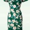 Cheap Vintage Chic for Topvintage Katie Floral Pencil Jurk In Groen