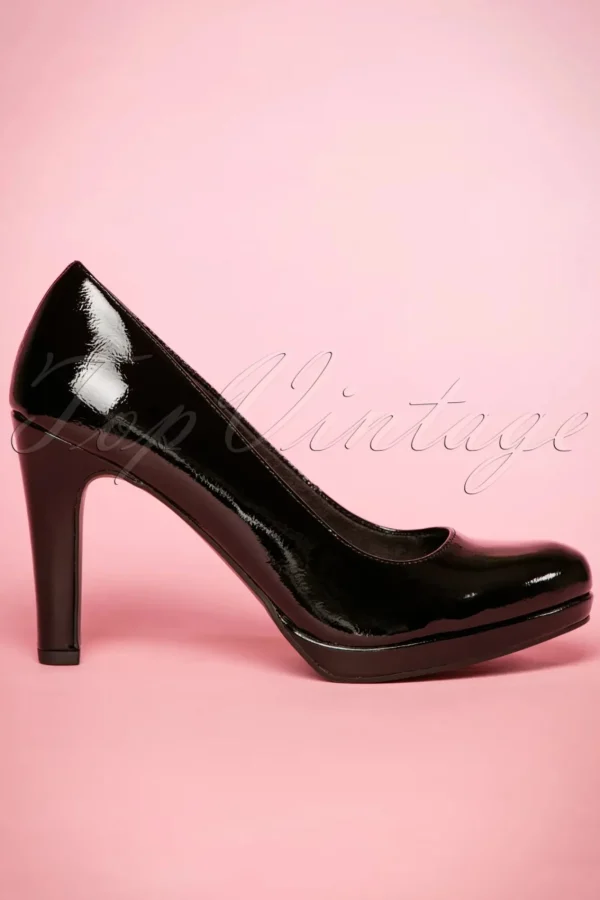 Outlet Tamaris Katie Laquer-Pumps In Zwart