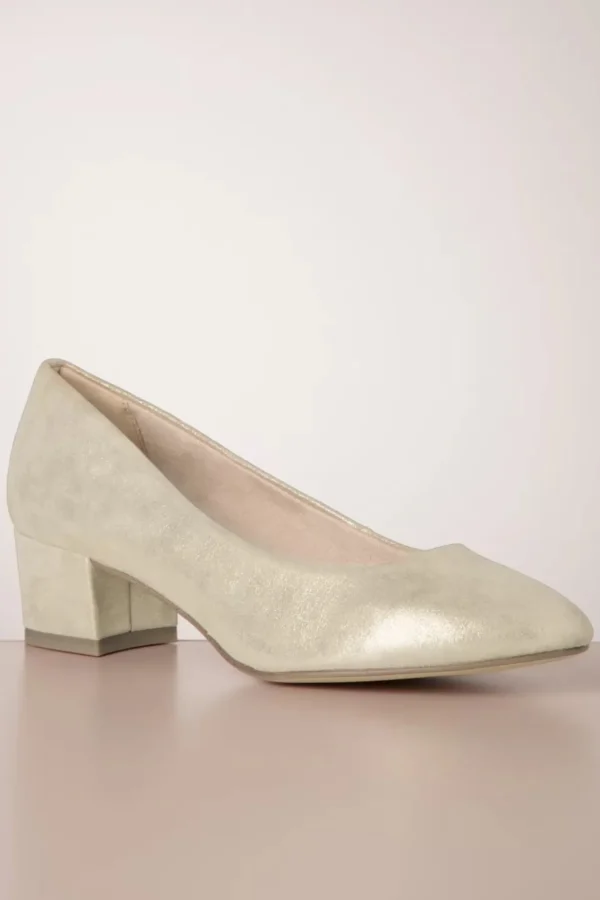 Flash Sale Tamaris Katrin Suedine Pumps In Champagne