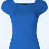 Online Zilch Kaylie Top In Disco Blauw