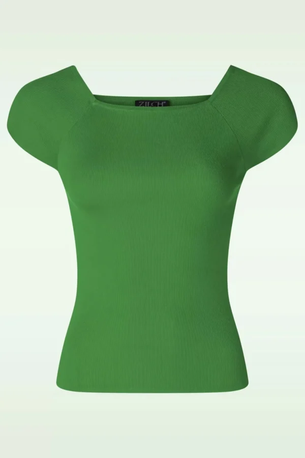 Best Sale Zilch Kaylie Top In Flessengroen