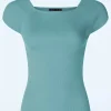 Hot Zilch Kaylie Top In Porselein Blauw