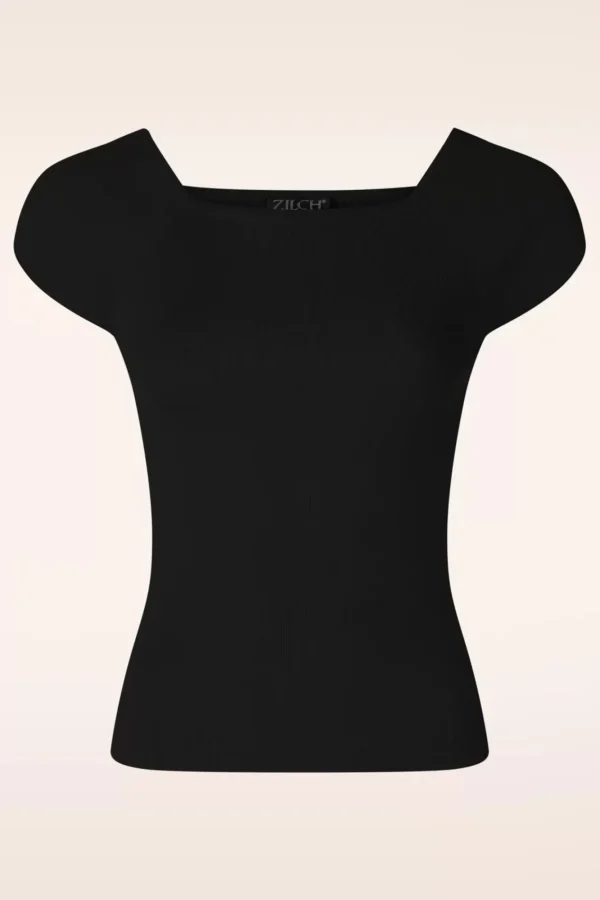 Fashion Zilch Kaylie Top In Zwart