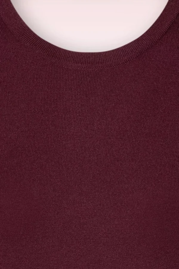 Hot Mak Sweater Kelly Trui In Bordeauxrood