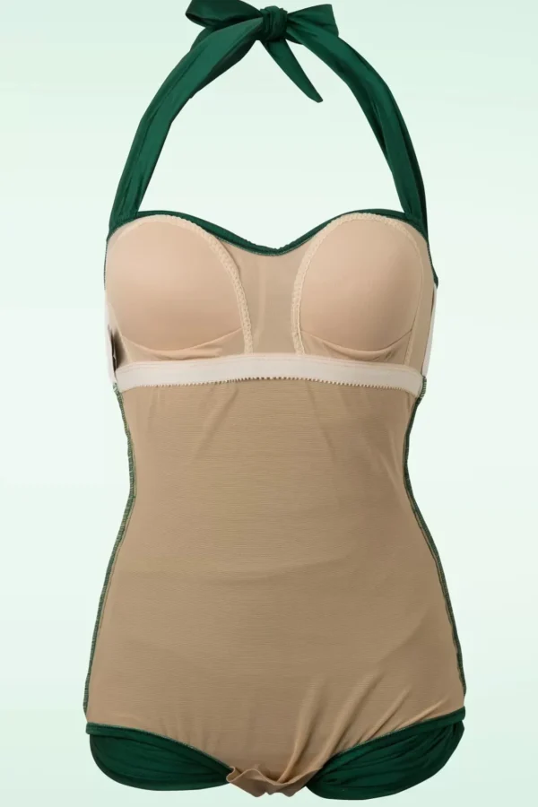 Best Sale Esther Williams Klassiek Jaren Vijftig Eendelig Badpak In Groen