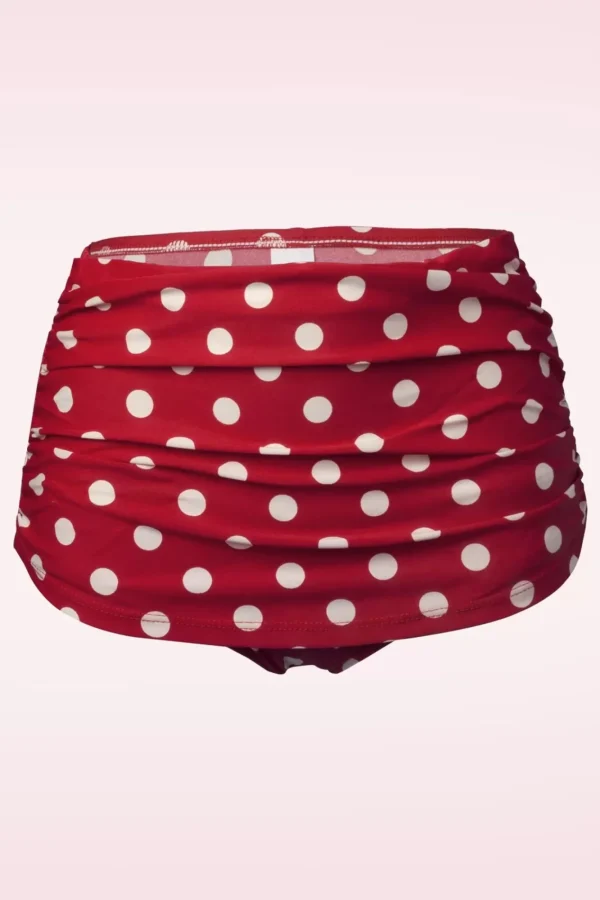 Store Esther Williams Klassieke Polka-Bikinibroek In Rood En Wit