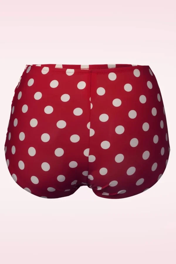Store Esther Williams Klassieke Polka-Bikinibroek In Rood En Wit