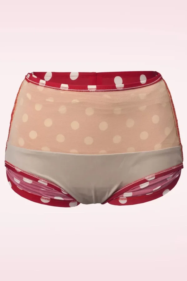 Store Esther Williams Klassieke Polka-Bikinibroek In Rood En Wit