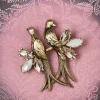 Flash Sale Lovely Kristallen Dwergpapegaaien Broche In Goud