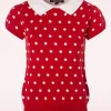 Cheap Mak Sweater Kristen Polkadot Trui In Rood En Ivoor