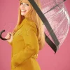 Fashion So Rainy Lady Dot Transparante Koepelparaplu In Zwart