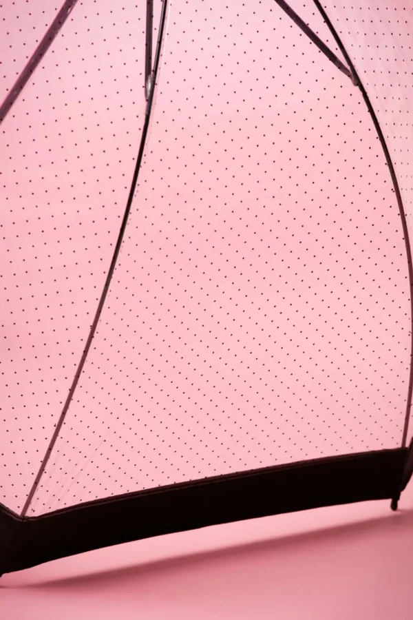 Fashion So Rainy Lady Dot Transparante Koepelparaplu In Zwart