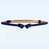 Online Banned Retro Lana Bow Riem In Donker Blauw