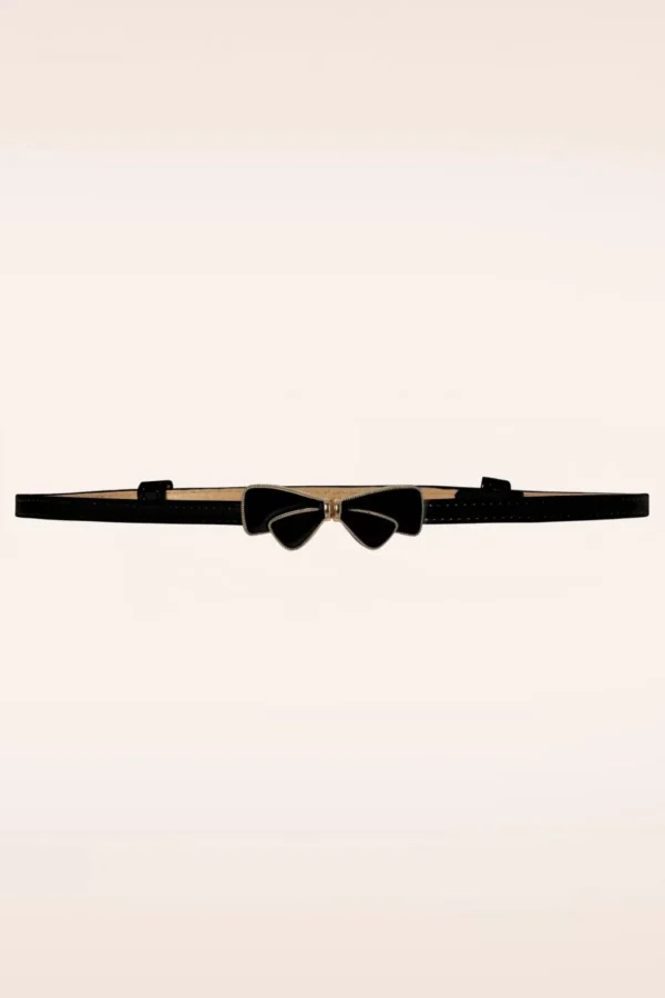 Shop Banned Retro Lana Bow Riem In Zwart