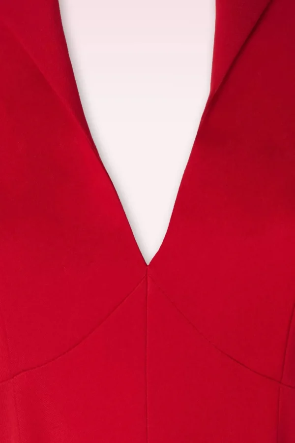 Hot Vintage Diva Laura Lee Swing Jurk In Rood