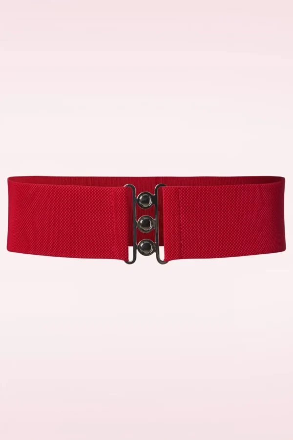 Shop Banned Retro Lauren Vintage Stretchriem In Rood