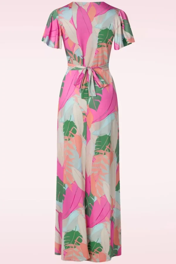 Best Sale Vintage Chic for Topvintage Laurie Maxi Jurk In Multi Pastle Leaves