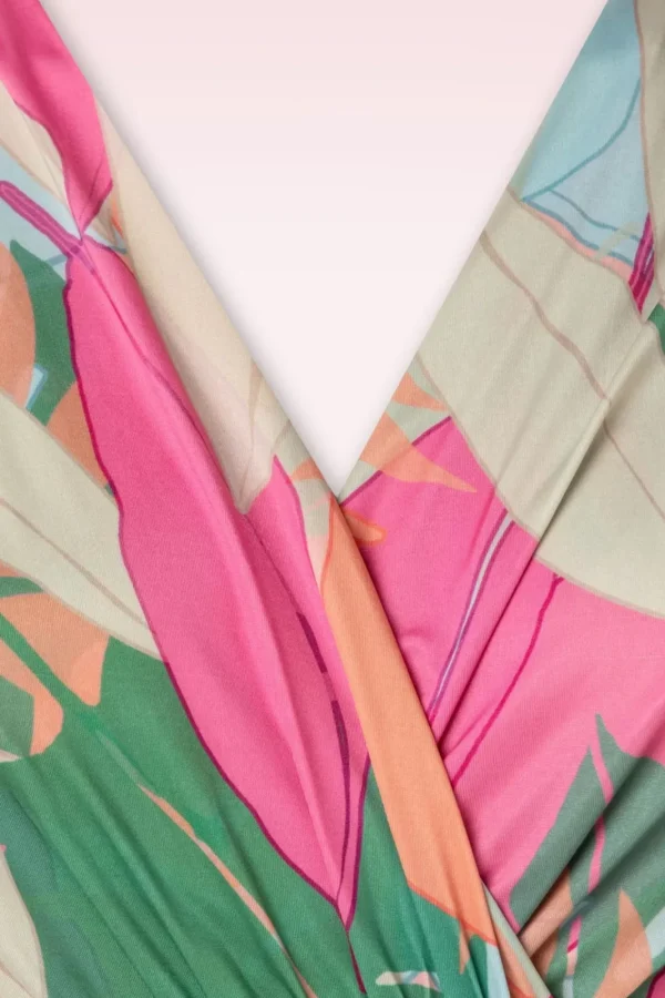 Best Sale Vintage Chic for Topvintage Laurie Maxi Jurk In Multi Pastle Leaves