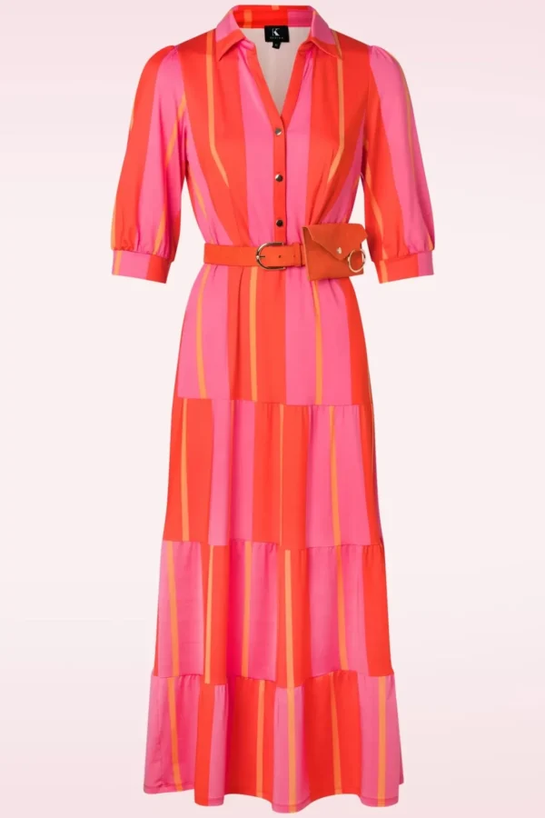 New K-Design Leanna Maxi Jurk In Fuchsia