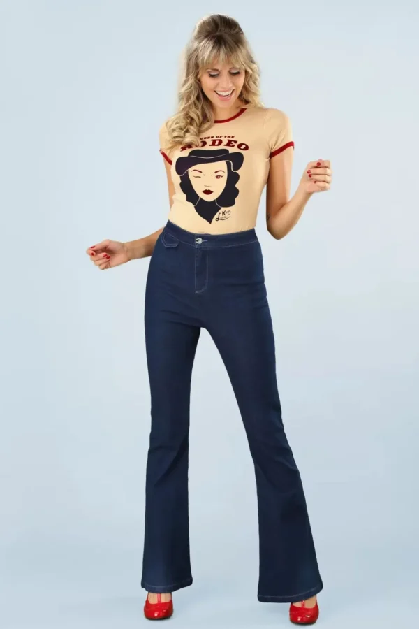 Flash Sale Banned Retro Legs Eleven Uitlopende Broek Van Denim