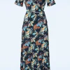 Flash Sale Md'M Lenia Floral Maxi Jurk In Blauw