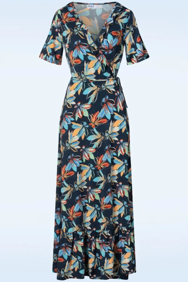 Flash Sale Md'M Lenia Floral Maxi Jurk In Blauw