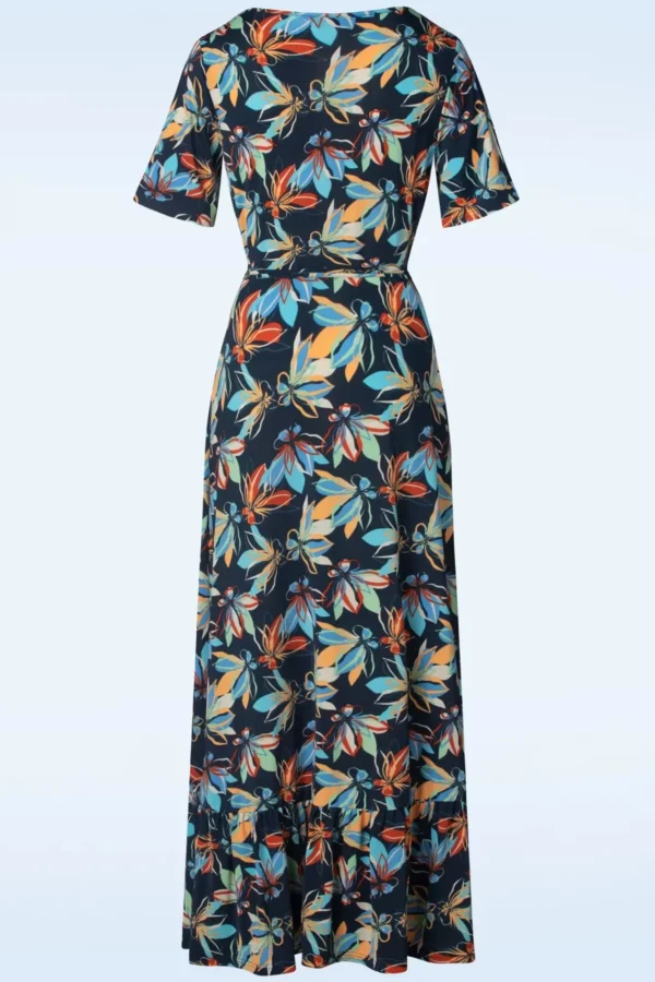 Flash Sale Md'M Lenia Floral Maxi Jurk In Blauw