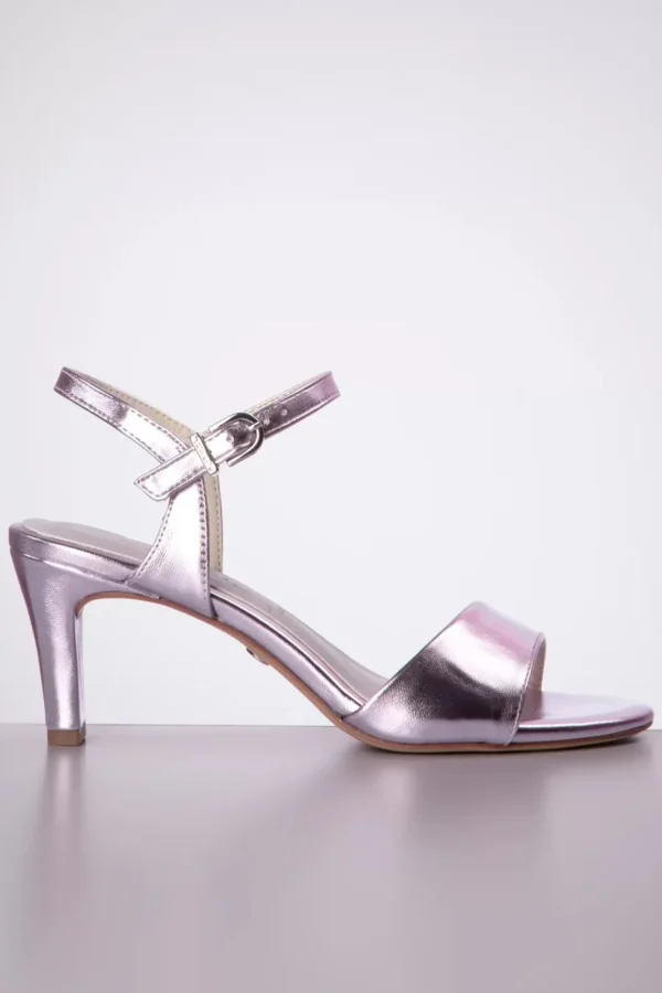 Outlet Tamaris Lesly Sandaaltjes In Metallic Lavendel