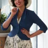 Shop Miss Candyfloss Liza Lee Becoming Versatility Chic Blazer In Marineblauw