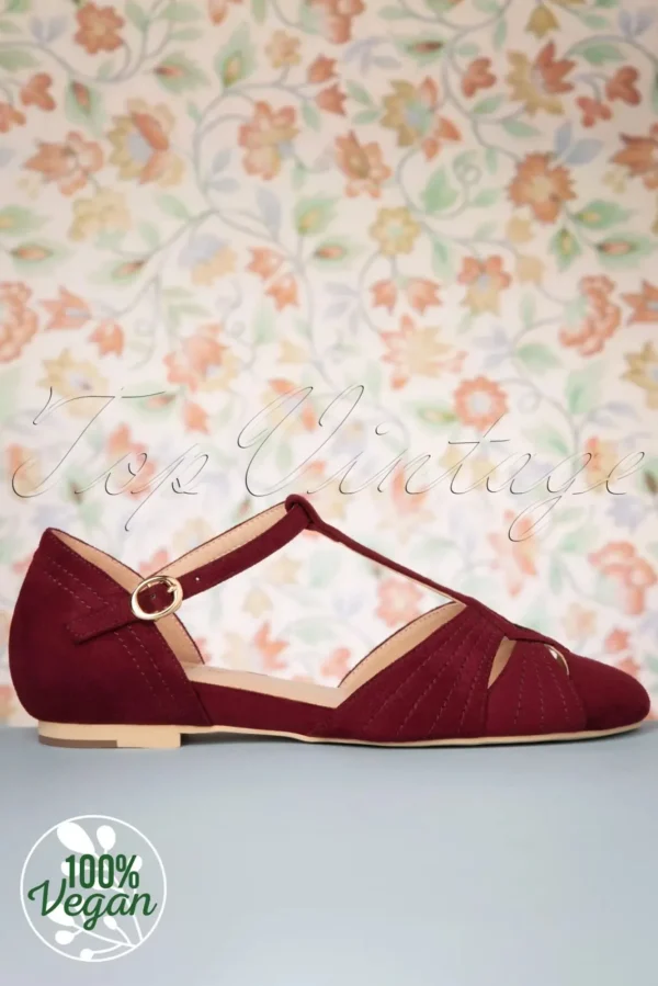 Sale Charlie Stone London T-Strap Flats In Wijnrood