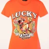 Fashion Queen Kerosin Lucky T-Shirt In Oranje