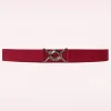 Sale Banned Retro Macha Stretch Riem In Rood