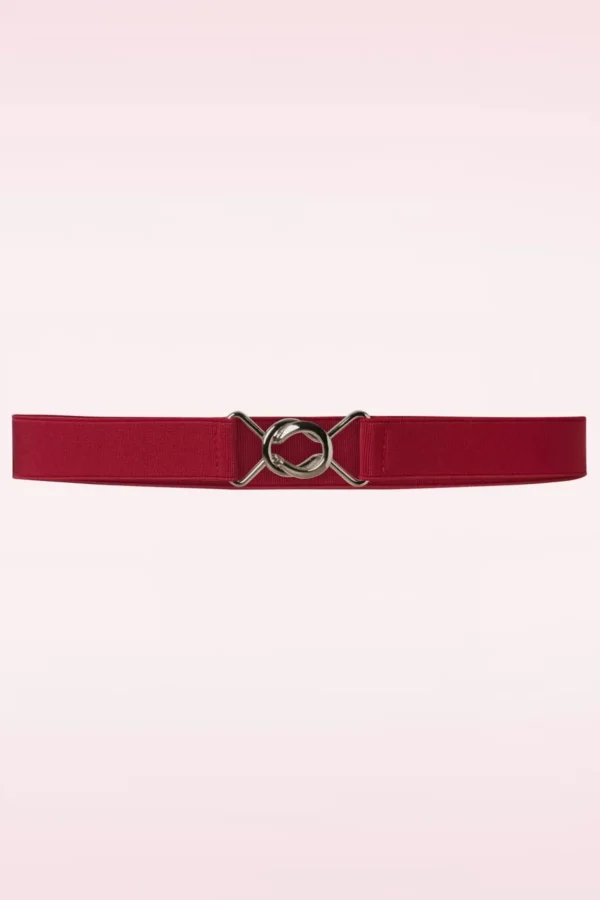 Sale Banned Retro Macha Stretch Riem In Rood