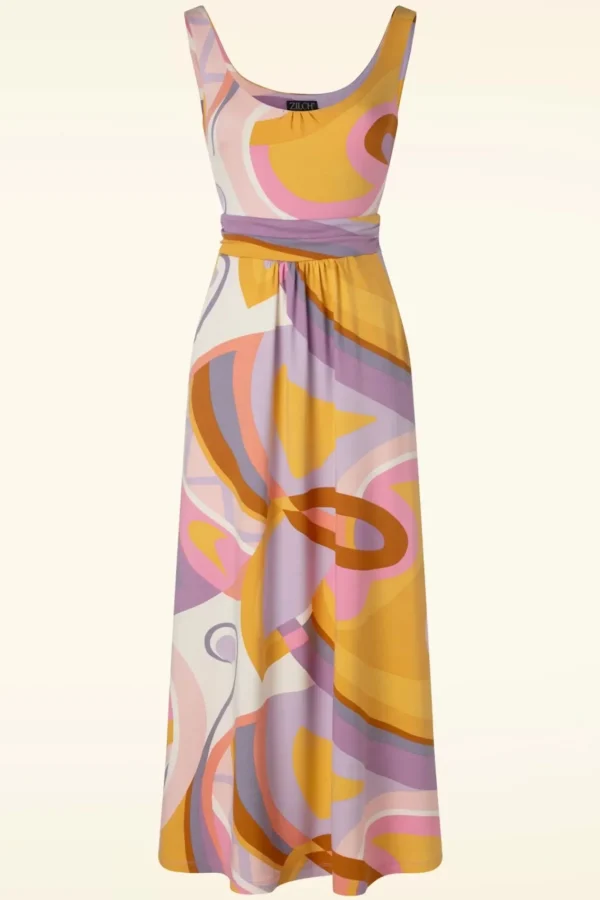 Best Zilch Macie Maxi Jurk In Sixties Lavender