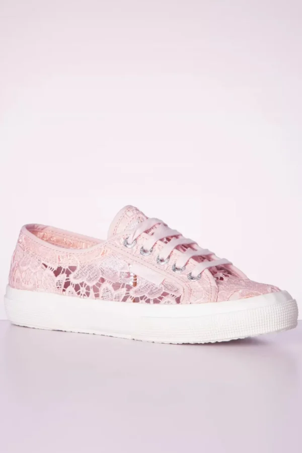 Sale Superga Macrame Sneakers In Roze
