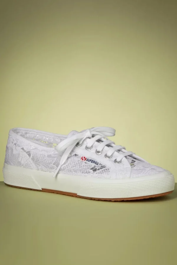 New Superga Macrame Sneakers In Wit