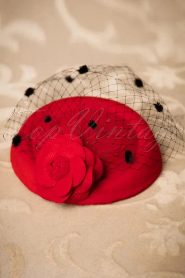 Sale Banned Retro Marilyn Fascinator In Rood