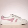 Online Gola Mark Cox Tennis Sneakers In Gebroken Wit En Lichtroze