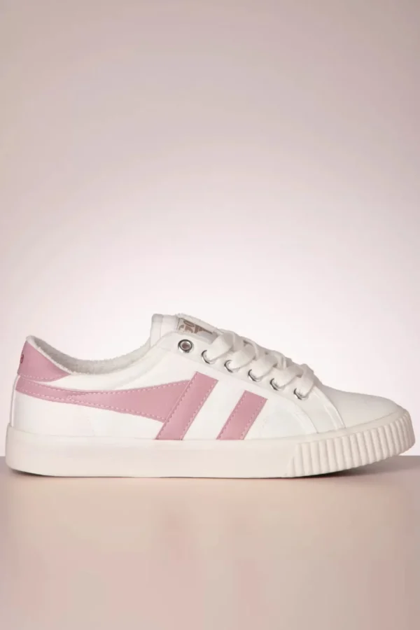 Online Gola Mark Cox Tennis Sneakers In Gebroken Wit En Lichtroze