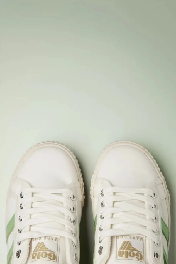 Sale Gola Mark Cox Tennis Sneakers In Gebroken Wit En Patina Groen