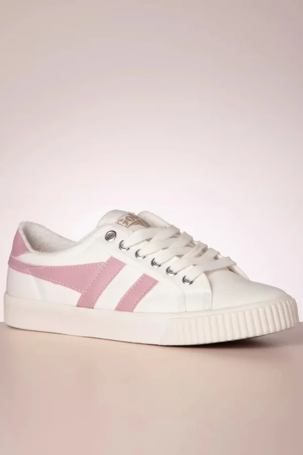 Online Gola Mark Cox Tennis Sneakers In Gebroken Wit En Lichtroze
