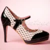 Shop Banned Retro Mary Jane Pumps In Zwart En Beige Roze