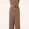 Hot King Louie Mary Piso Stripe Jumpsuit In Zwart