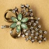 New Lovely Melanie Broche In Goud En Zeeschuimgroen