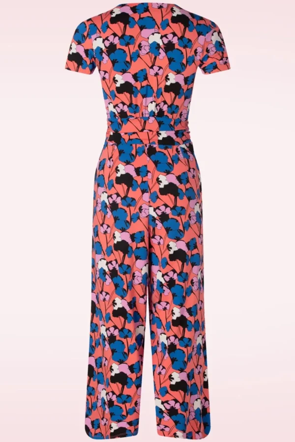 Flash Sale Zilch Melanie Jumpsuit In Bouquet Coral