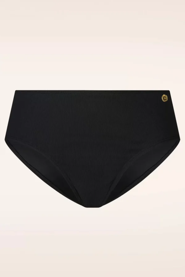 Store TC Beach Mid Waist Bikinibroekje In Black Rib