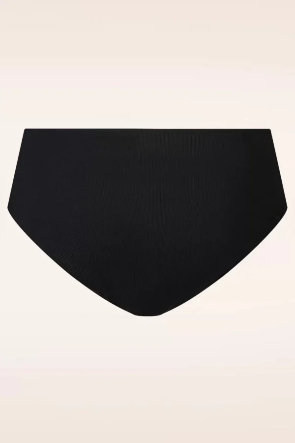 Store TC Beach Mid Waist Bikinibroekje In Black Rib