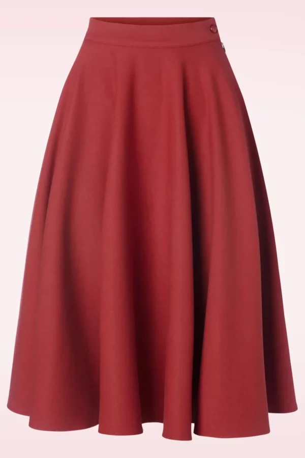 Discount Collectif Clothing Milla Swing Rok In Rood