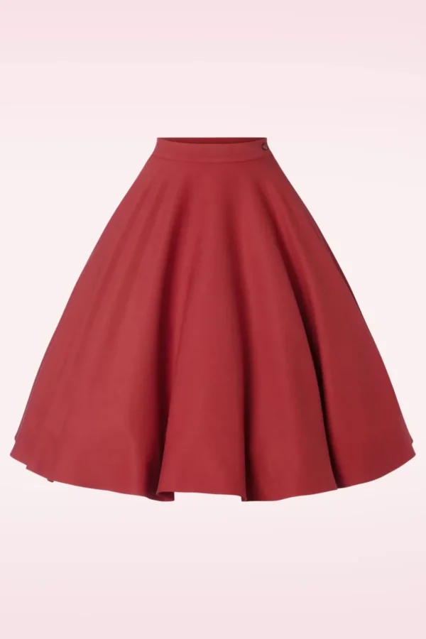 Discount Collectif Clothing Milla Swing Rok In Rood